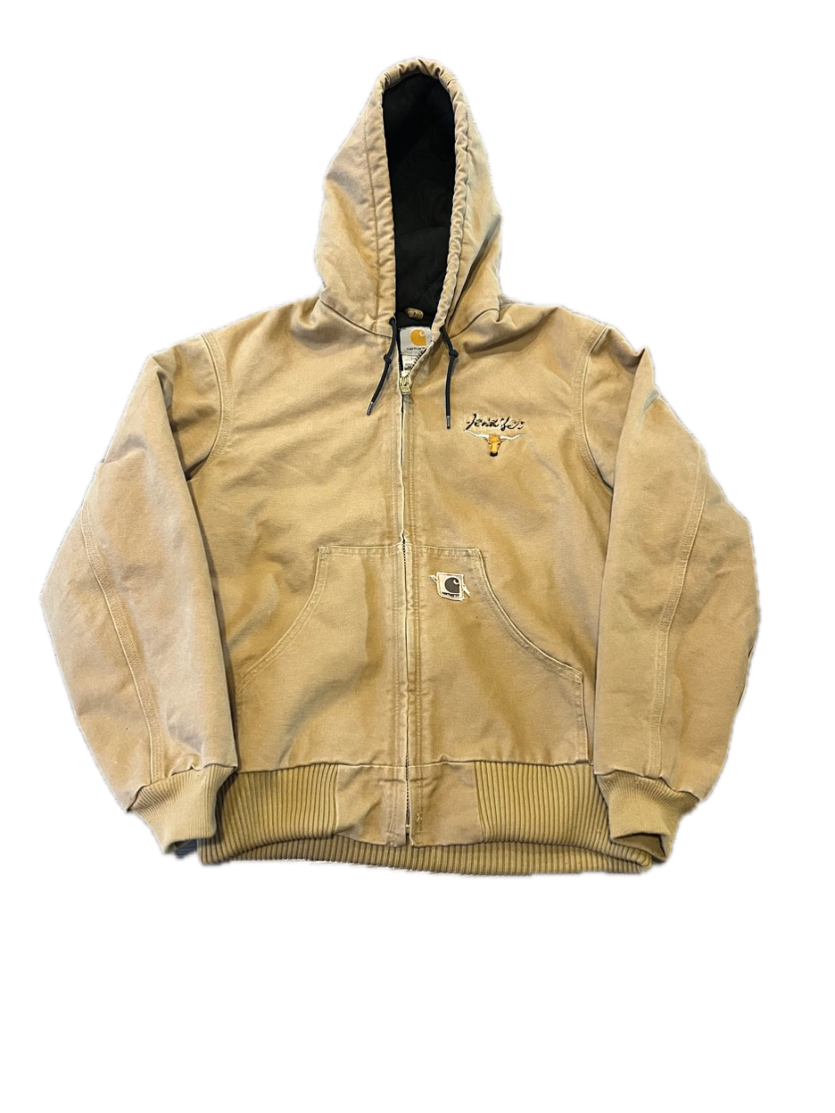 (L) Vintage Carhartt Embroidered Hooded Jacket