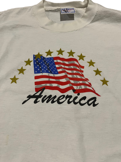 (L) 1990s Single Stitch America Tee