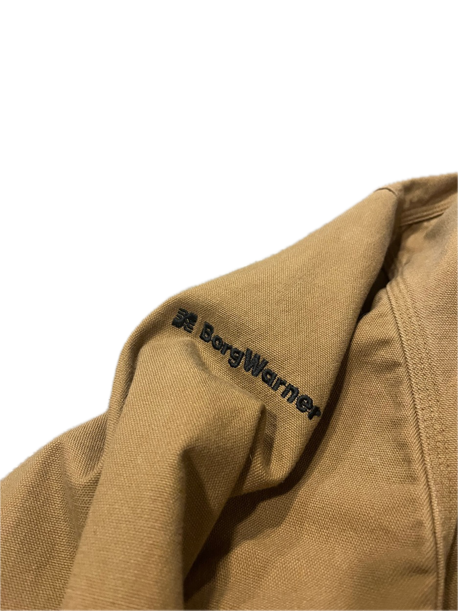 (XL) Sun-Faded Carhartt Button-Up Flannel-Lined Canvas Jacket