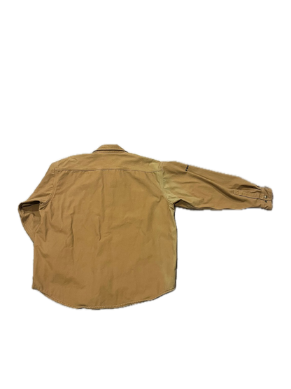 (XL) Sun-Faded Carhartt Button-Up Flannel-Lined Canvas Jacket