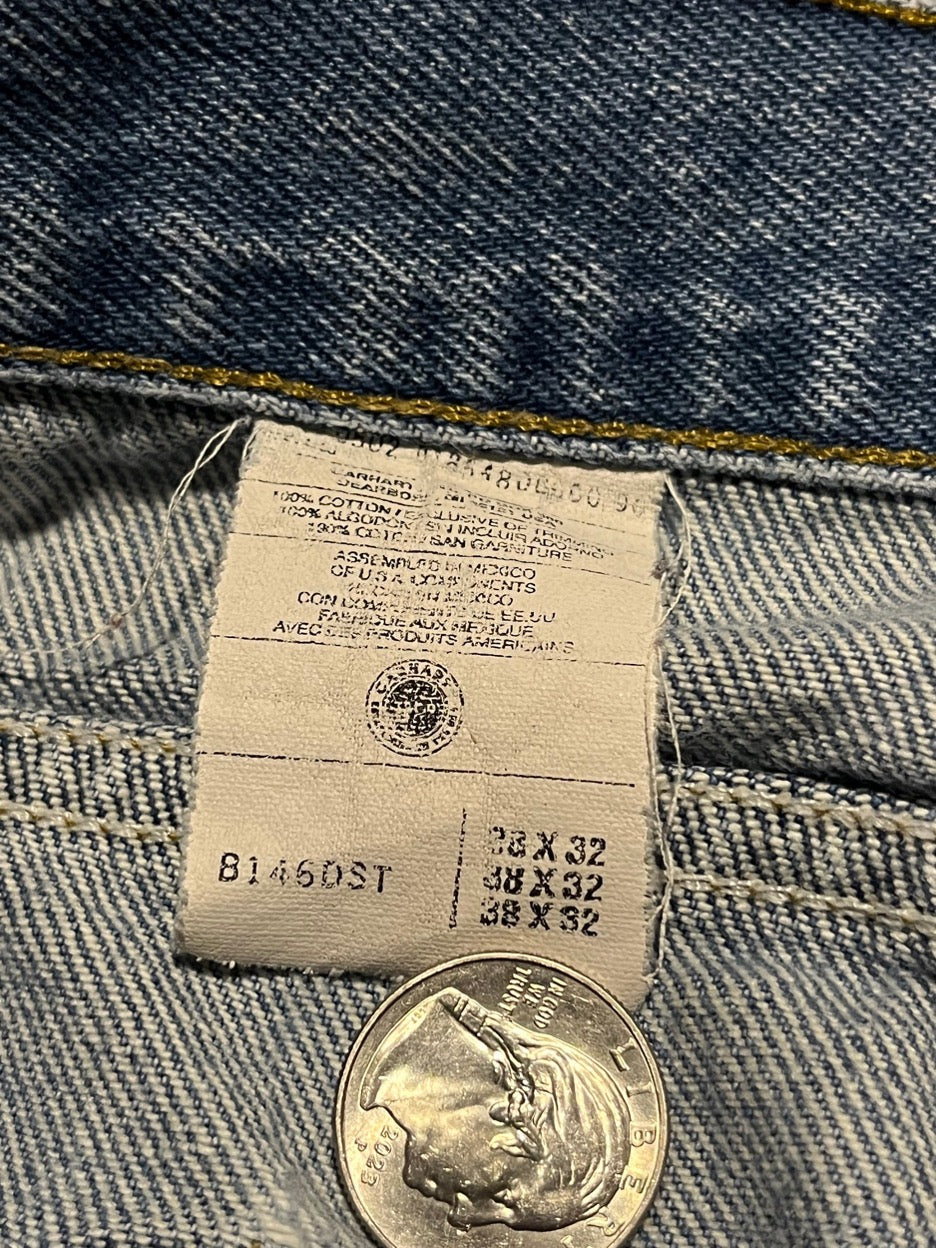 (38 X 32) Light Wash Carhartt Jeans