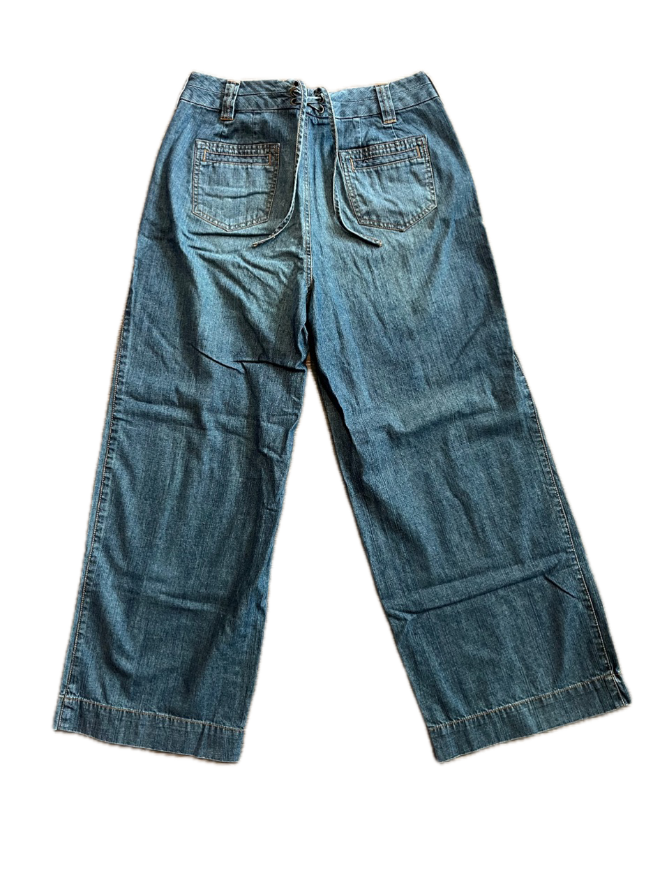 (Women's 10P) (29.5 X 27.5) Vintage Baggy Petite Sinch-back Jeans