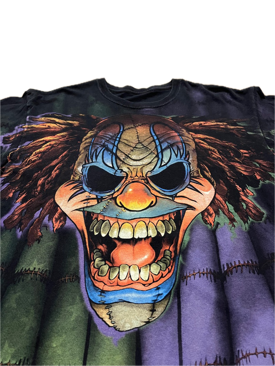 (XL) 2005 Liquid Blue AOP Clown Tee