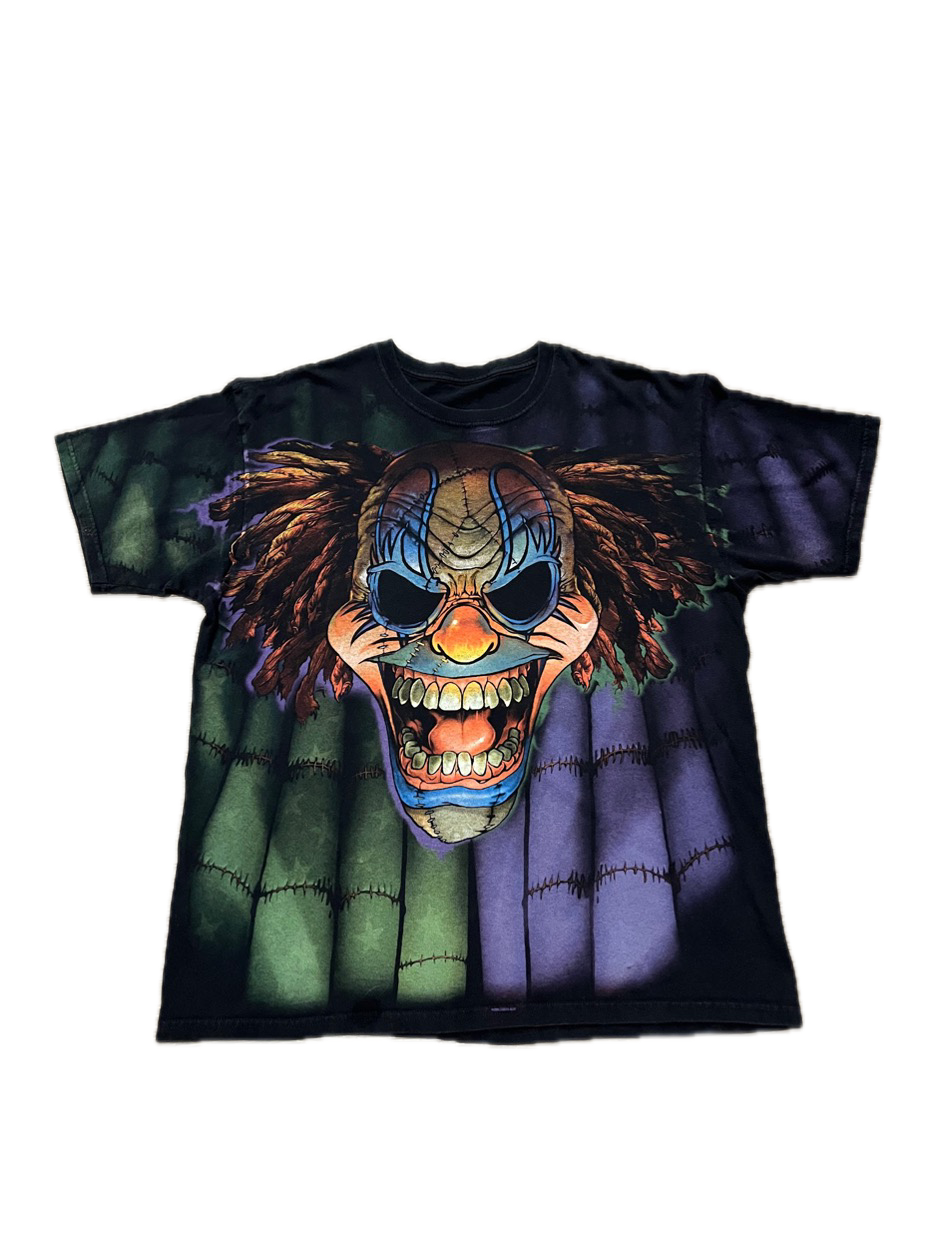 (XL) 2005 Liquid Blue AOP Clown Tee