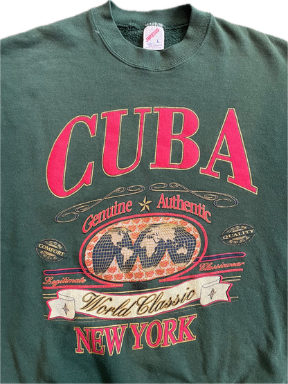 (M) 1990s Cuba x New York Crewneck