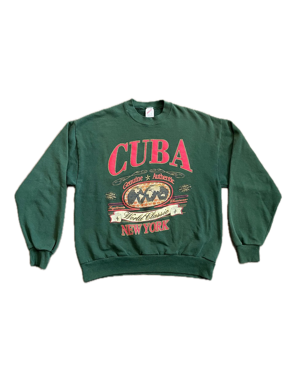 (M) 1990s Cuba x New York Crewneck