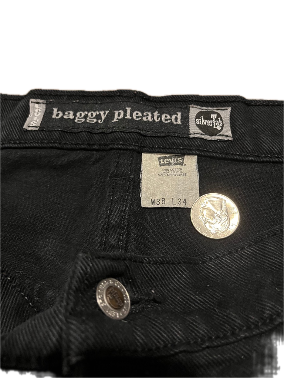 (38 X 34) 1990s Baggy Pleated Levi's Silver Tab Denim