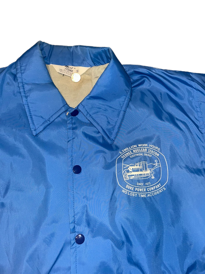 (L) 1980s Vintage Duke Nuclear Power Plant Coach Jacket