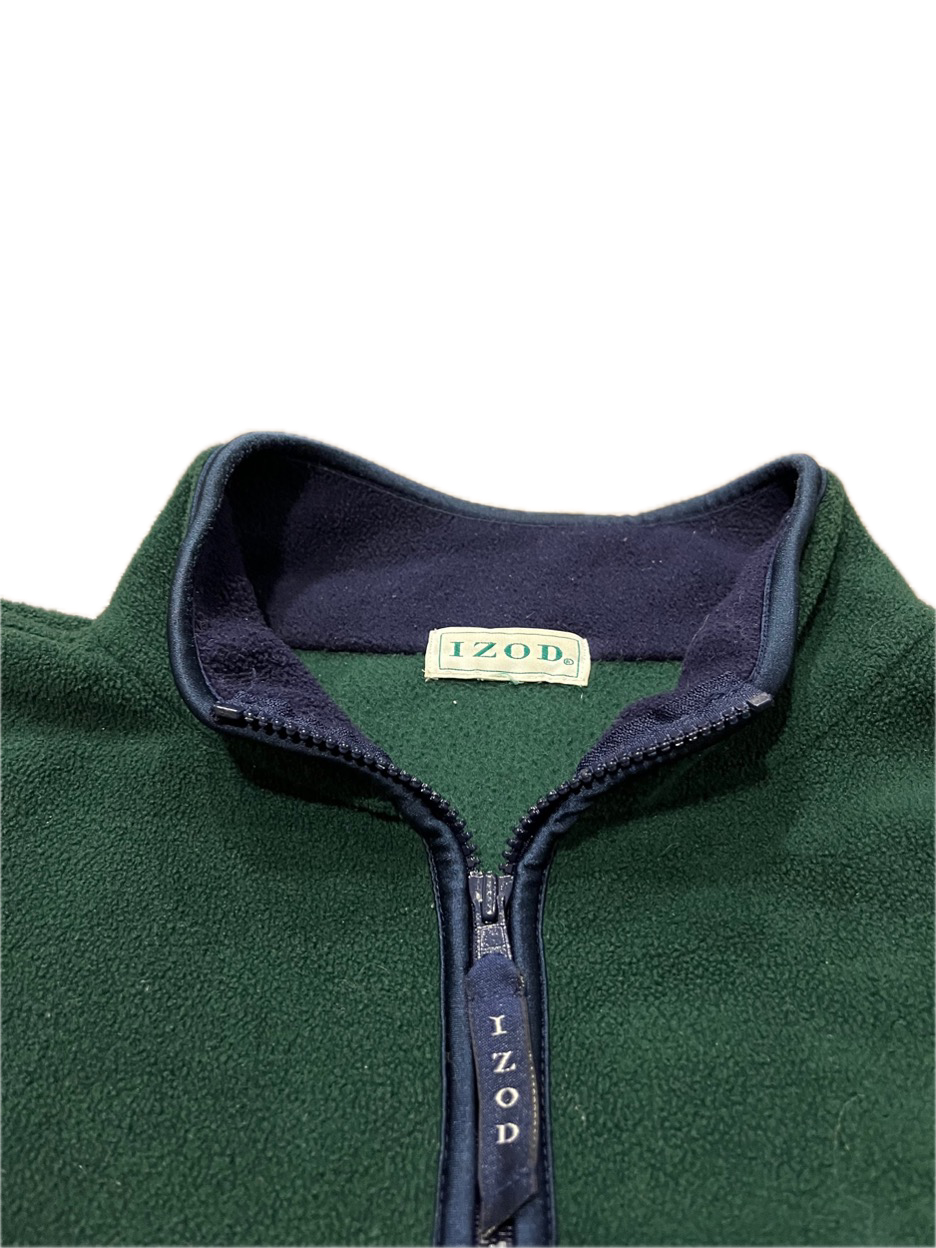 (L) 1990s Izod Two-Tone Fleece