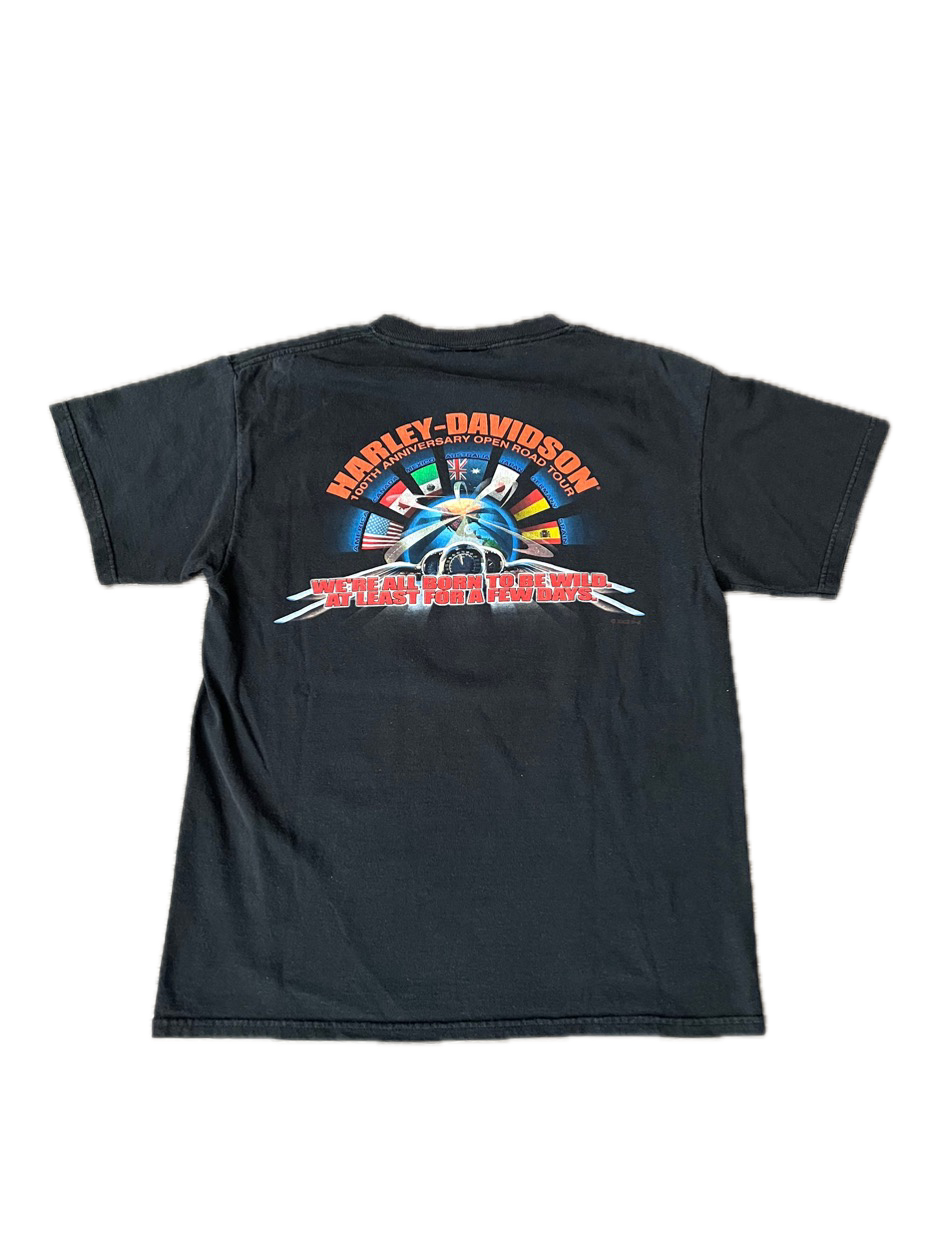 (L) 2002 Harley Davidson 100th Anniversary “Open Road Tour” Tee