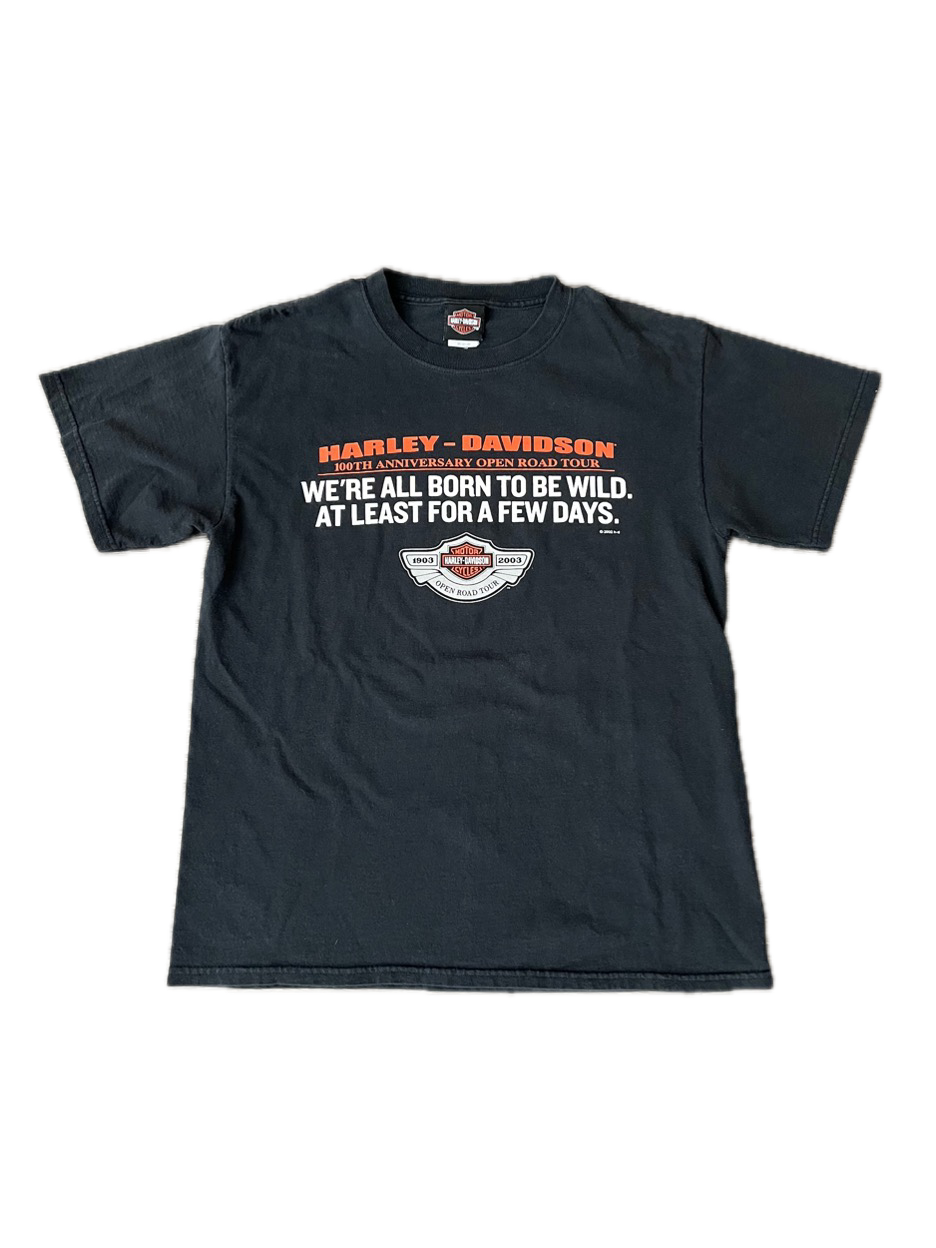 (L) 2002 Harley Davidson 100th Anniversary “Open Road Tour” Tee