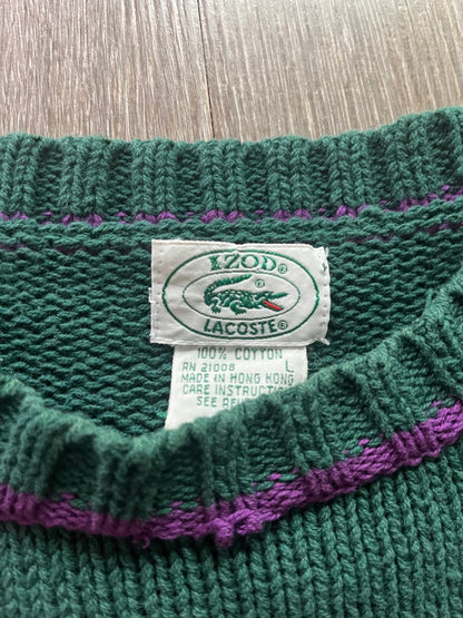 (L) 1980s Izod x Lacoste Sweater