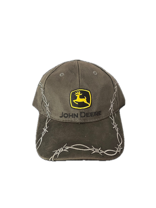 John Deere Barbed Wire Wrap Around Strapback Hat