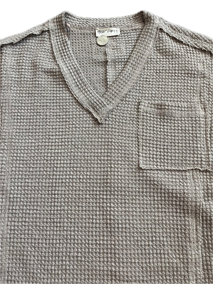 (Women's L) Knit V-neck Sweater