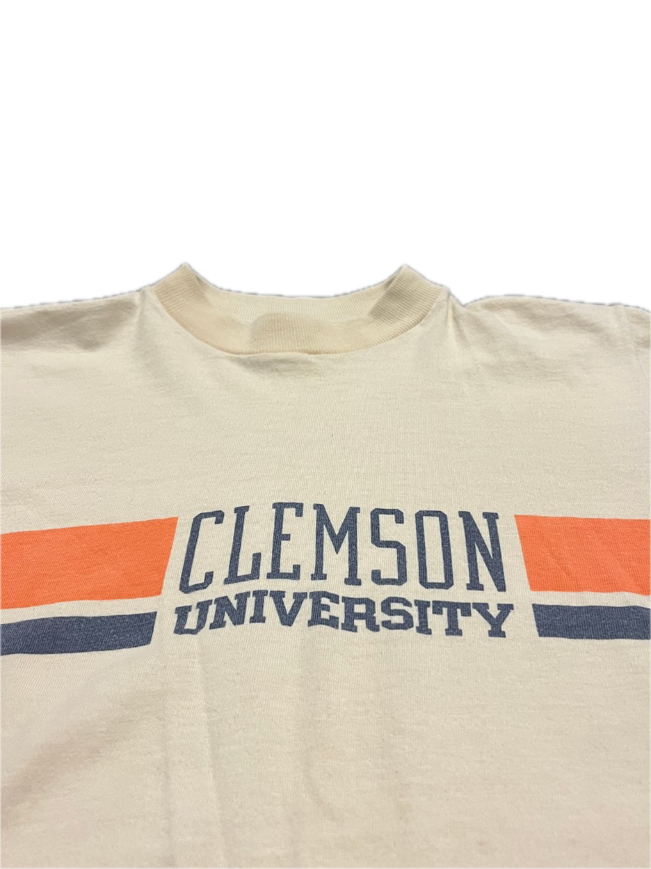 (S) 1980s Clemson University Single Stitch Tee