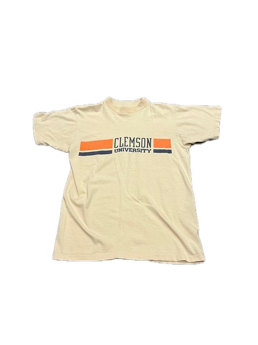 (S) 1980s Clemson University Single Stitch Tee