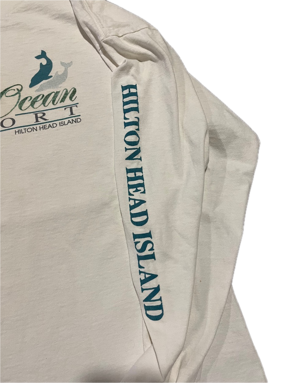 (M) 1990s Single Stitch Marriott Hilton Head Resort Long Sleeve