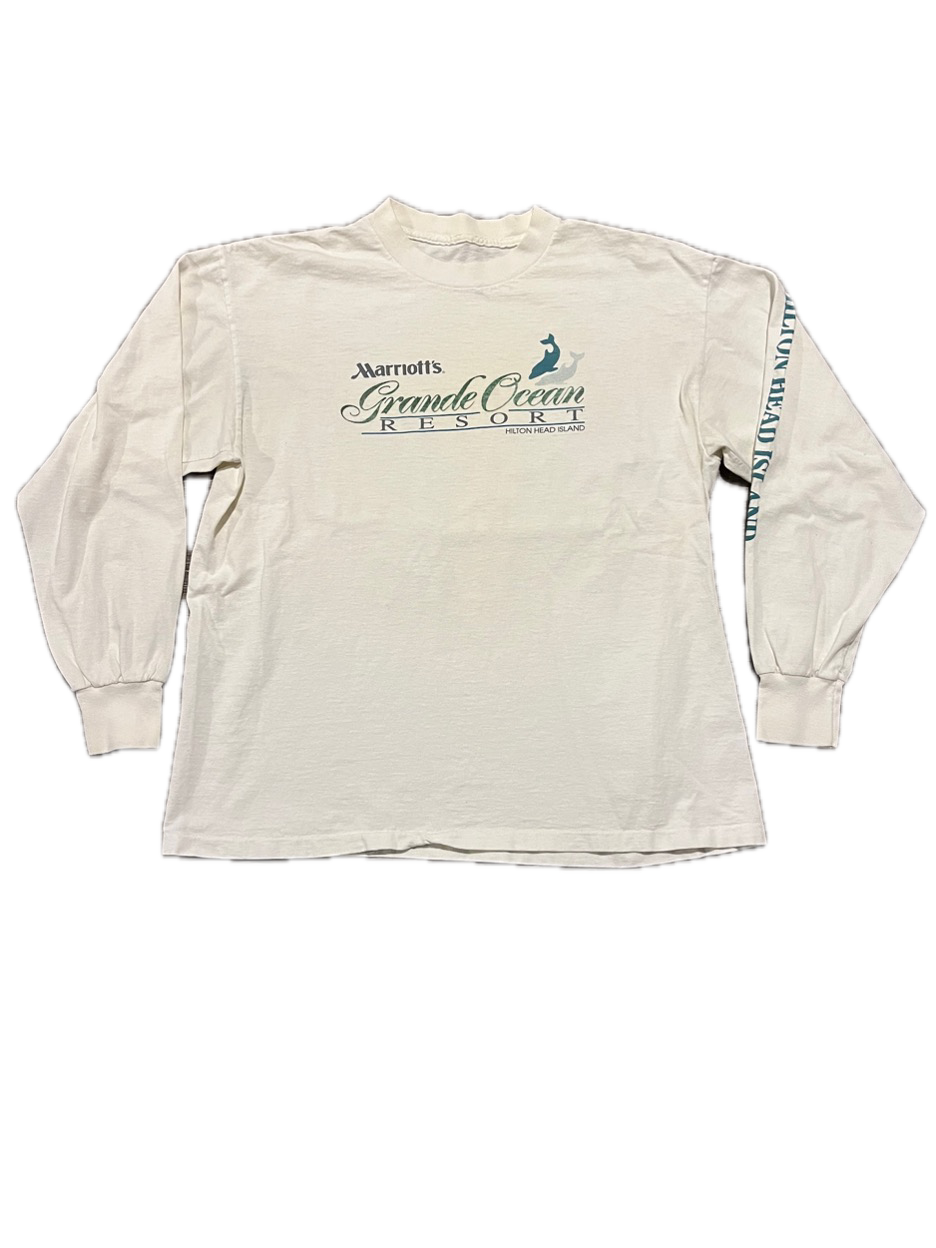 (M) 1990s Single Stitch Marriott Hilton Head Resort Long Sleeve