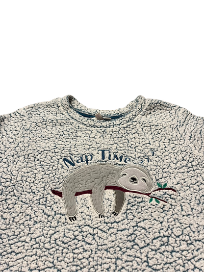 (Women's M) “Nap Time” Embroidered Fleece