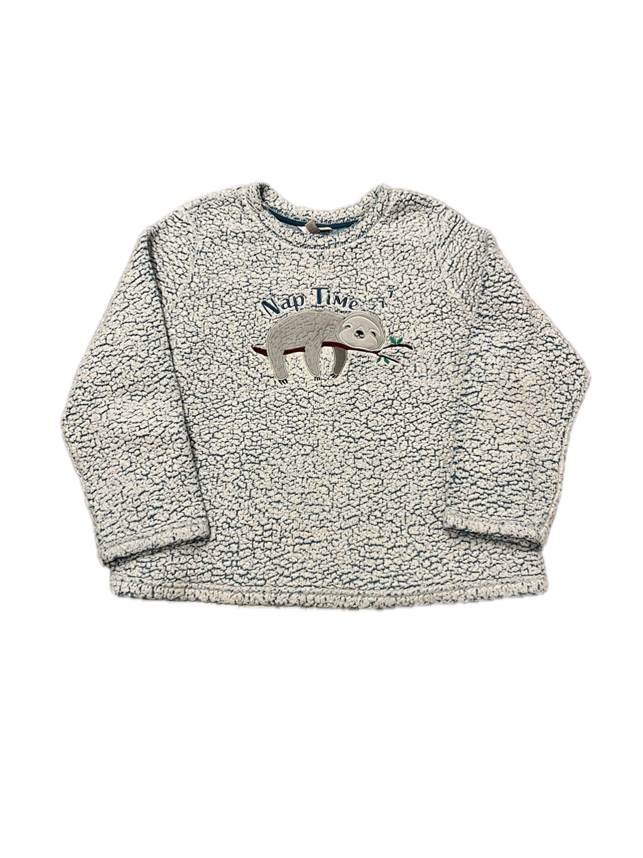 (Women's M) “Nap Time” Embroidered Fleece