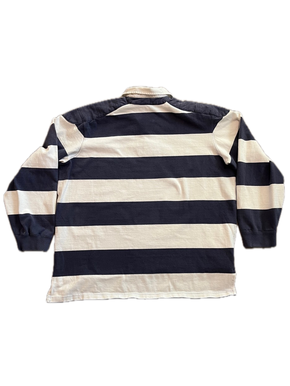 (XL) Vintage Polo Ralph Lauren Striped Rugby Long Sleeve Shirt