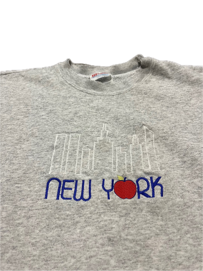 (S) 1990s New York Embroidered Crewneck