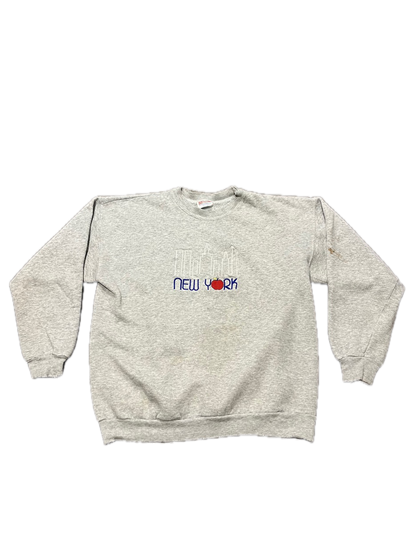 (S) 1990s New York Embroidered Crewneck