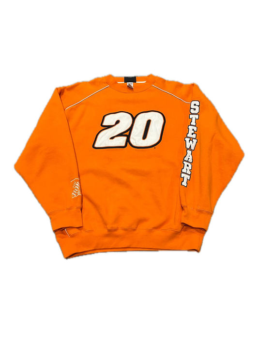 (L) Y2K Chase Authentics NASCAR Tony Stewart #20 Home Depot Embroidered Crewneck