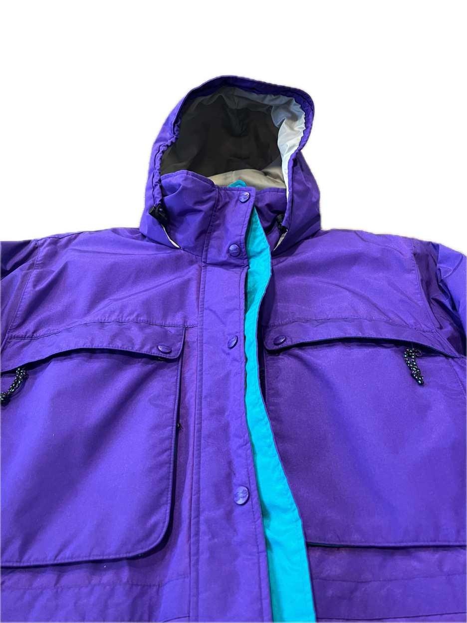 (L) 1980s LL Bean Parka with Retractable Hood