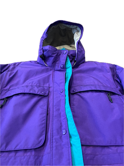 (L) 1980s LL Bean Parka with Retractable Hood