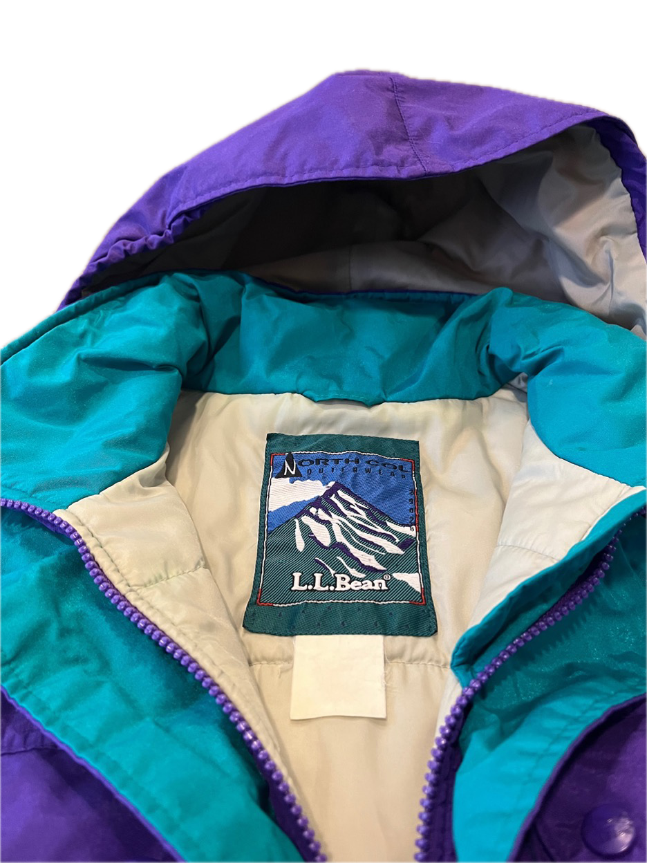 (L) 1980s LL Bean Parka with Retractable Hood