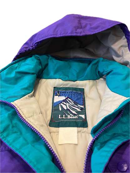 (L) 1980s LL Bean Parka with Retractable Hood