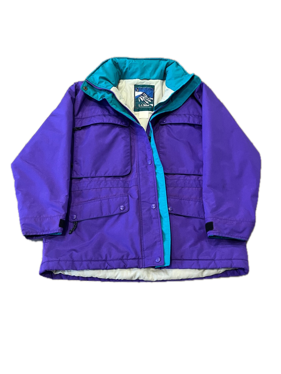 (L) 1980s LL Bean Parka with Retractable Hood