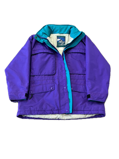 (L) 1980s LL Bean Parka with Retractable Hood