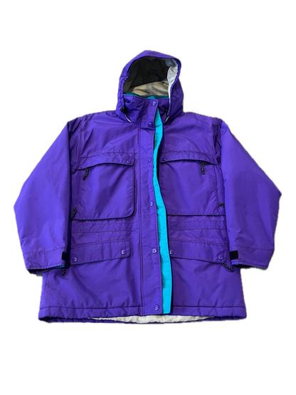 (L) 1980s LL Bean Parka with Retractable Hood