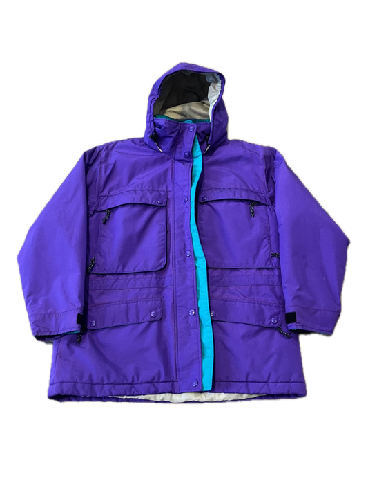 (L) 1980s LL Bean Parka with Retractable Hood