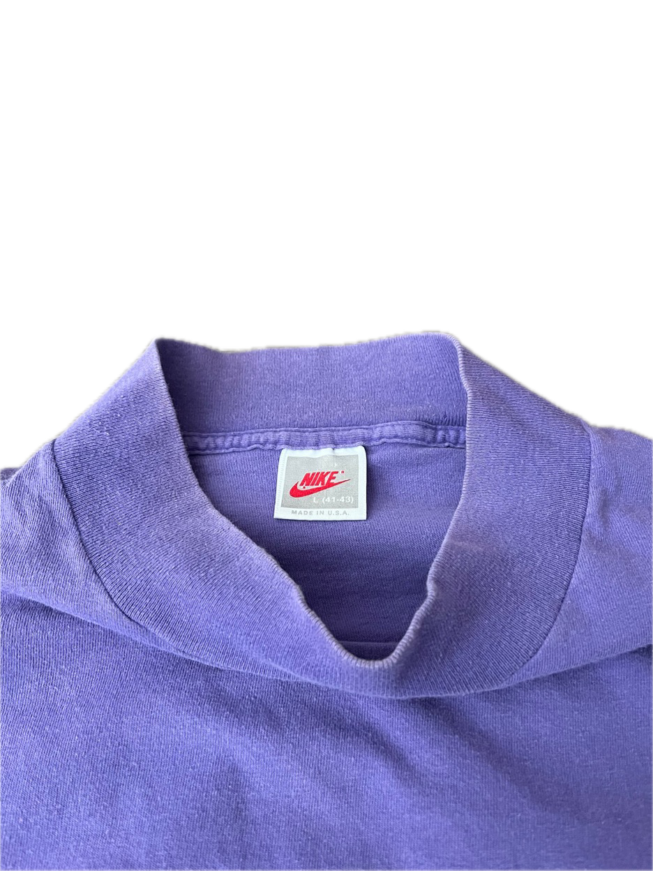 (L) 1980s Nike Fitness Company Mock Neck Long Sleeve Tee