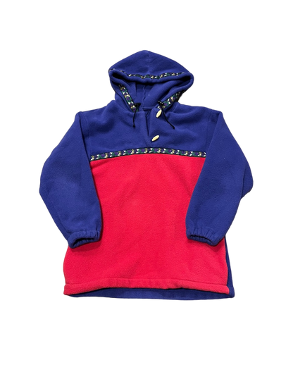 (L-XL) Vintage Two-Tone Hooded Fleece