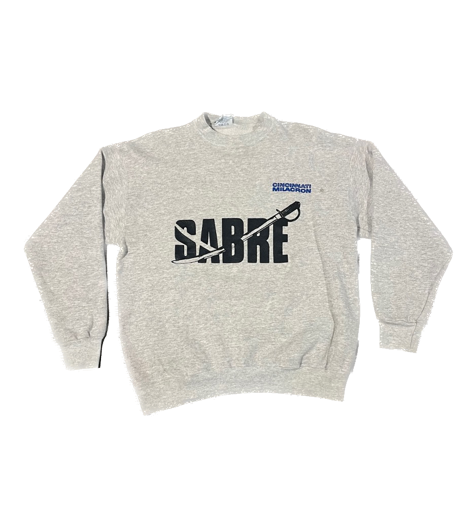 (M) 1980s Sabre Front and Back Logo Crewneck