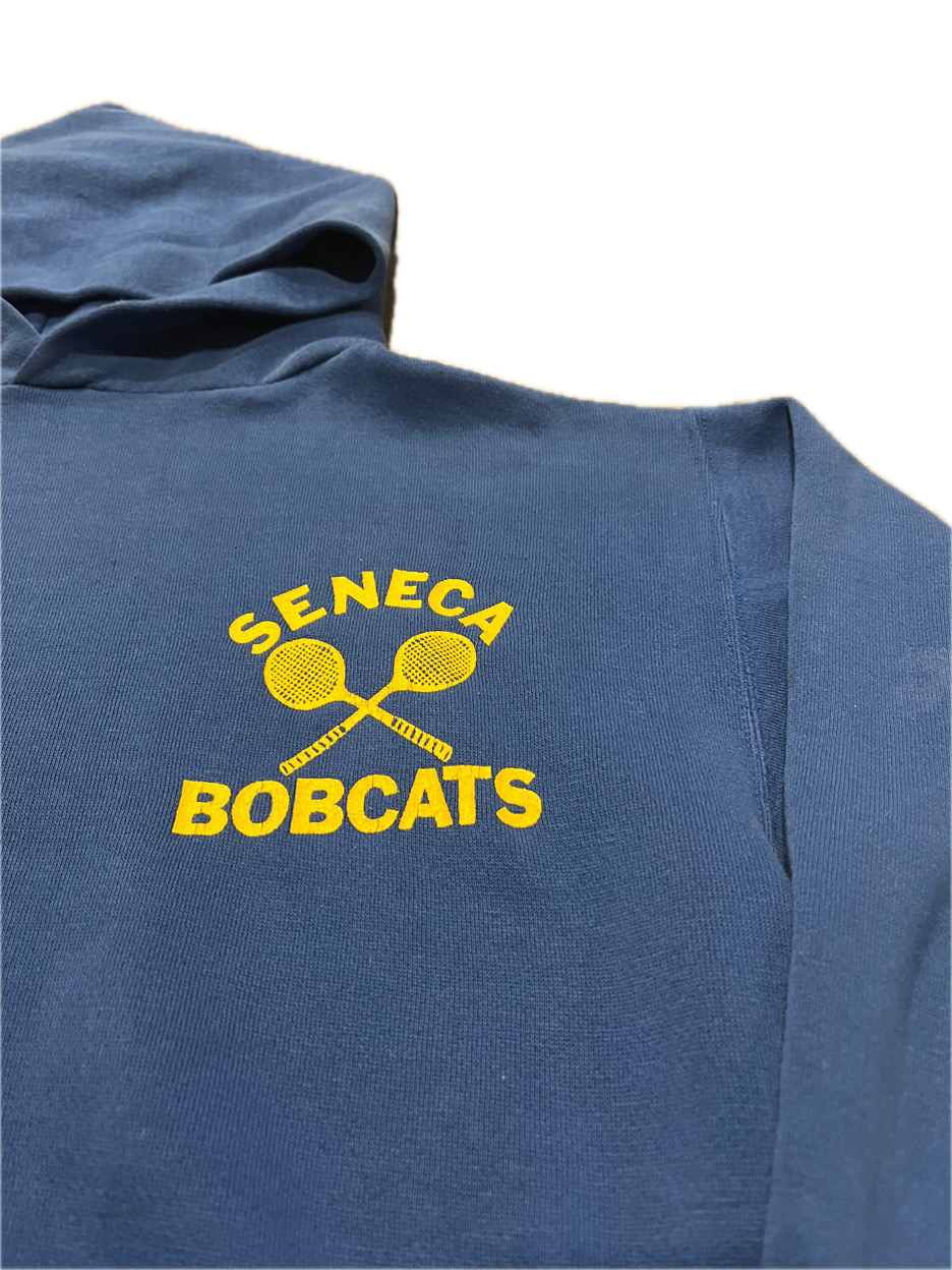 (M) 1970s Seneca Bobcats High School Tennis Russell Athletic Hoodie