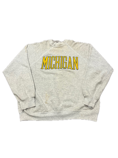 (M) 1970s University of Michigan Raglan Cut Crewneck