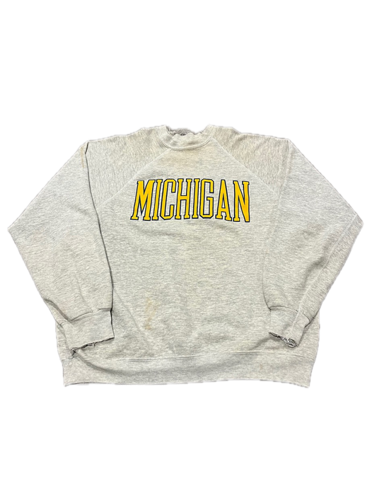 (M) 1970s University of Michigan Raglan Cut Crewneck