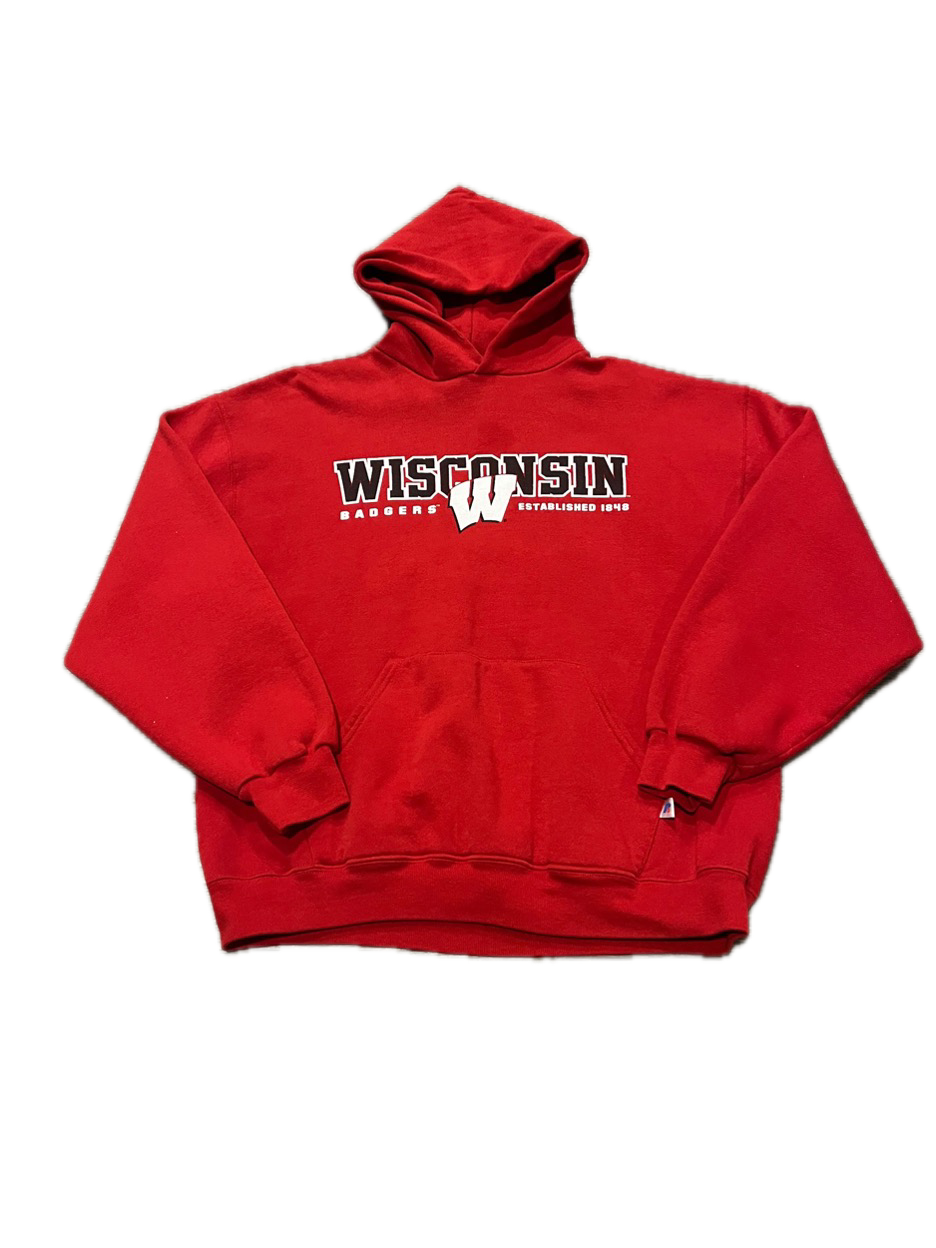 (M) Vintage University of Wisconsin Badgers Russell Athletic Hoodie